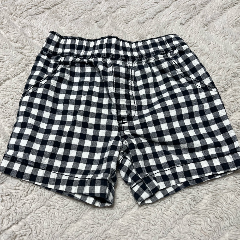 12 month Boys checkered shorts